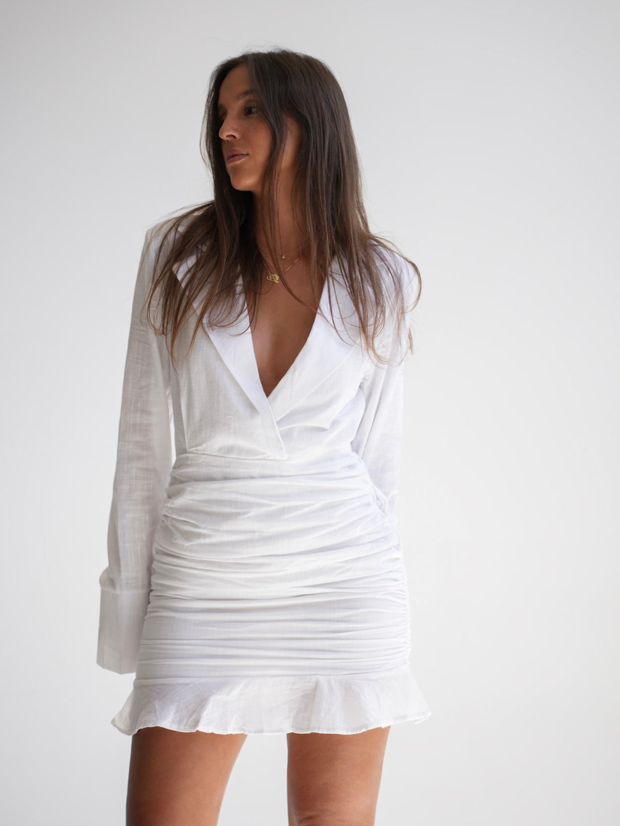 שמלת בלייר - לבן
