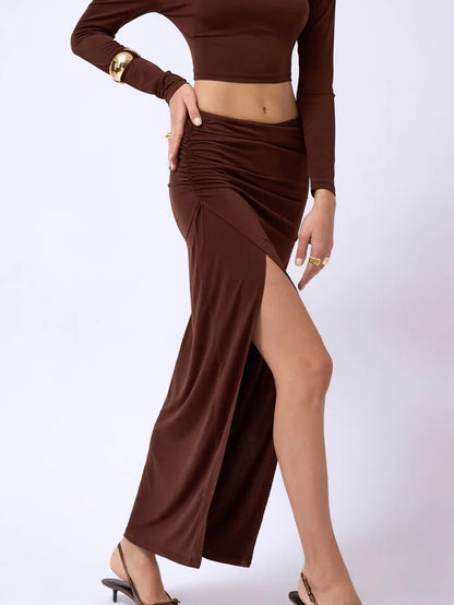 חצאית ג׳יג׳י - חום